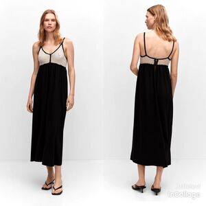 Mango Crochet panel dress